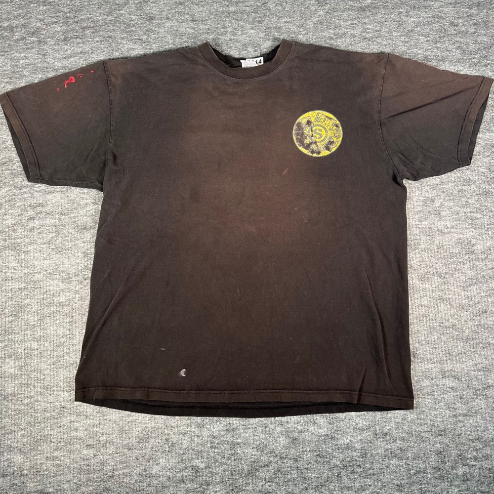 Streetwise Clothing Co Aztec Skull Graphic T-Shirt Mens 3XL Black Faded
